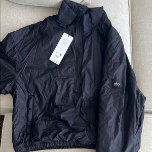 Alo Black Windbreaker Jacket